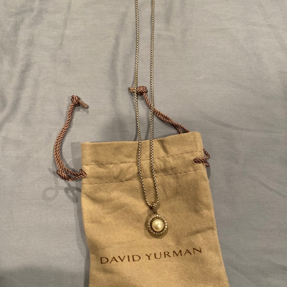 David Yurman cable necklace and ring with Diamonds - Picture 2 of 4